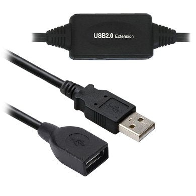 Cable USB V2.0  BROBOTIX 150156 - USB Tipo A macho, USB Tipo A hembra, Macho/hembra, 20 m, Negro Cable USB V2.0  BROBOTIX 150156 - USB Tipo A macho, USB Tipo A hembra, Macho/hembra, 20 m, Negro